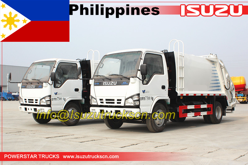 Camión de basura comprimido Isuzu de 3 toneladas de la ciudad de Manila
    