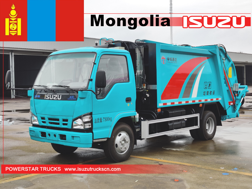 Mongolia - Camión compactador de basura con cargador trasero ISUZU NKR 600P de 1 unidad
    