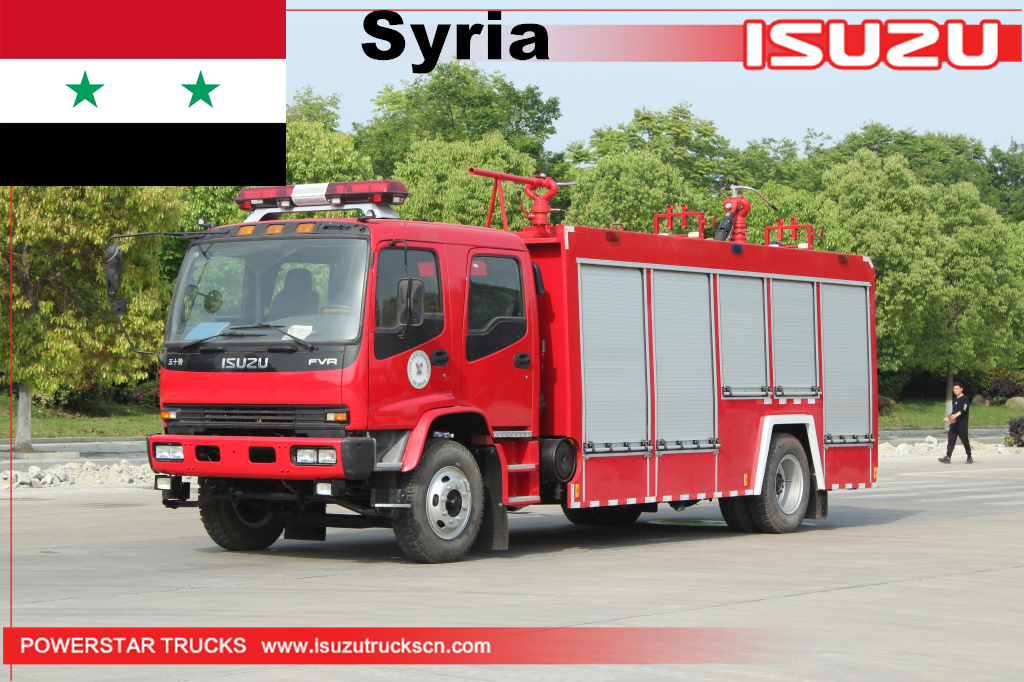 Siria - 1 unidad de camión de bomberos ISUZU FVR Form Powder
    