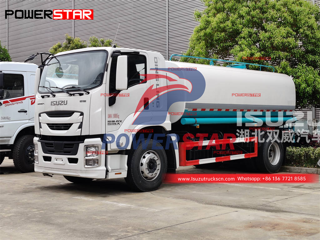 Filipinas - Camión cisterna de agua ISUZU GIGA de 6 ruedas y 12000 litros exportado de POWERSTAR TRUCKS
    