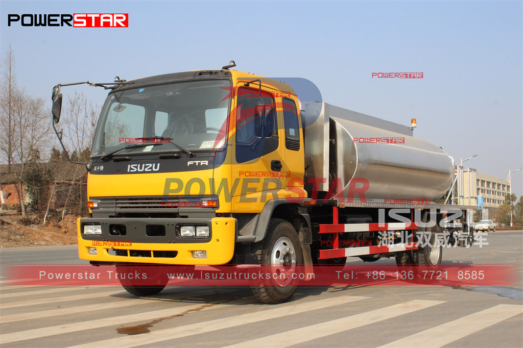 ISUZU FTR inteligencia Distribuidor de asfalto Camión operación manual exportación Myanmar
    