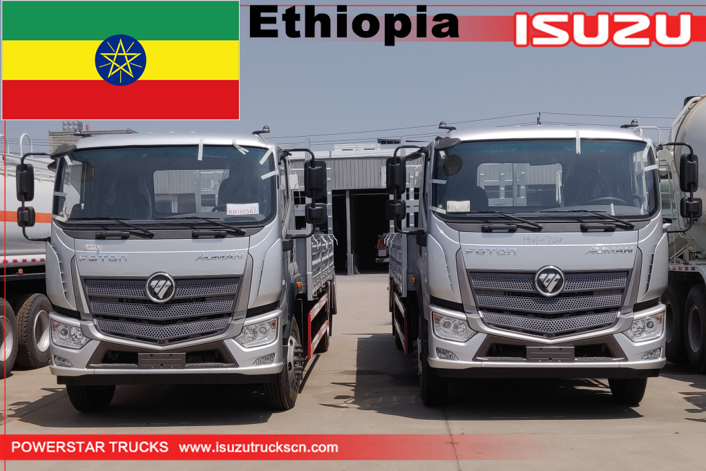Etiopía - Camión de auxilio de plataforma plana FOTON de 2 unidades
    