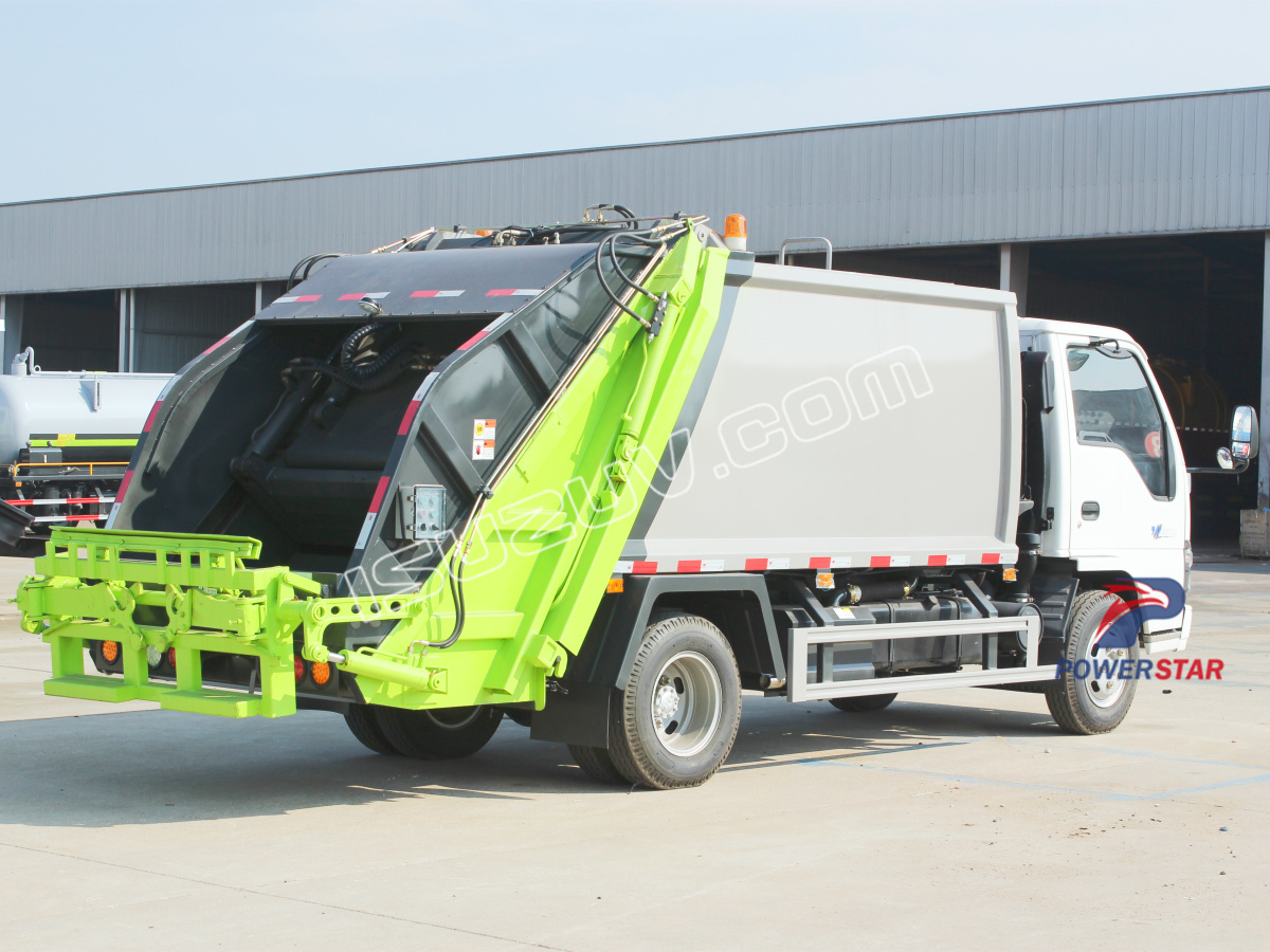 ¿Cómo realizar el mantenimiento y operar el camión compactador de basura Isuzu?
    