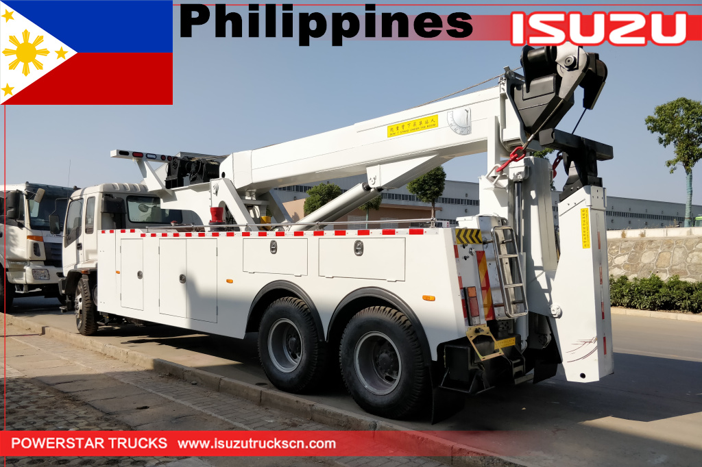Filipinas ISUZU camión de auxilio de remolque de servicio pesado a la venta
    