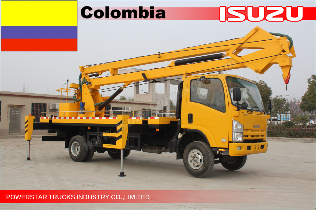 Camión con plataforma aérea ELF—Colombia
    