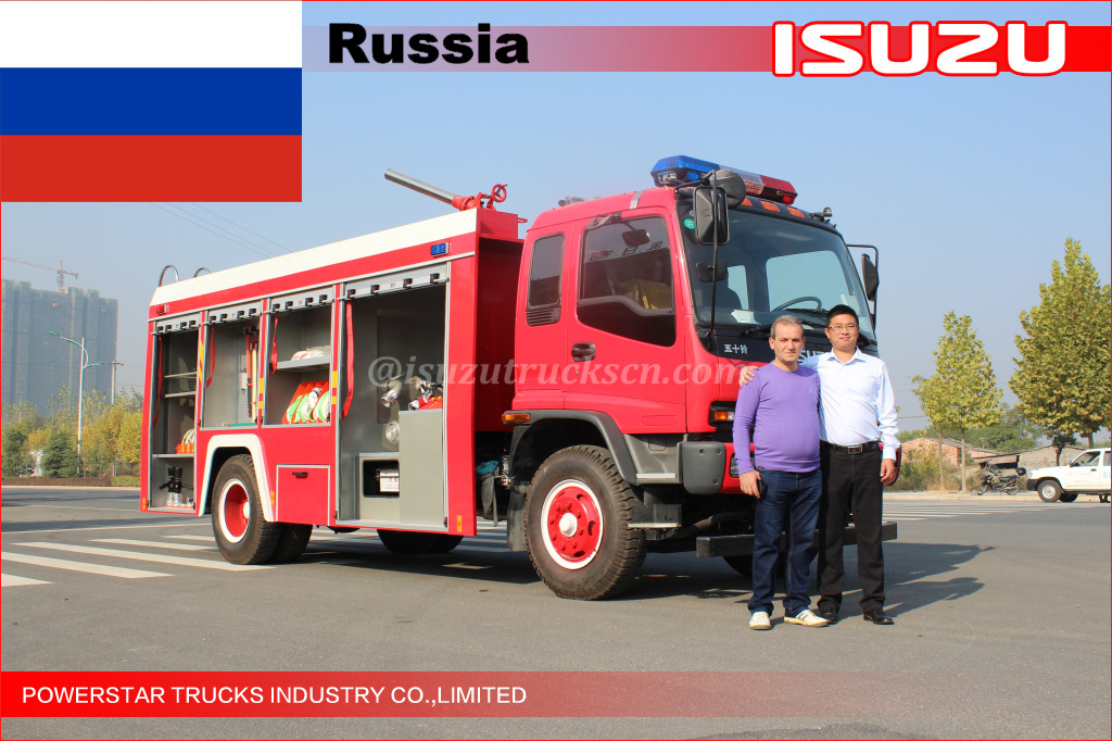 Camión de bomberos de espuma para Rusia
    