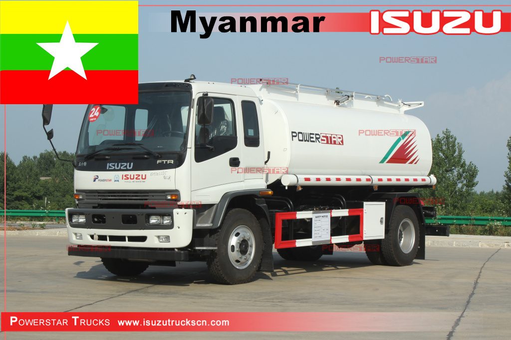 Myanmar - Camiones cisterna de petróleo ISUZU FTR Fuel Bowser
    