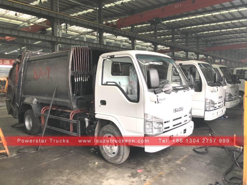 Filipinas 10 unidades 5cbm camión compactador de basura isuzu
    
