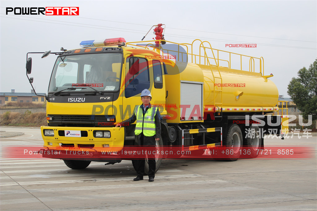 Exportación de camiones contra incendios con tanque de agua ISUZU 16cbm Filipinas Manila
    