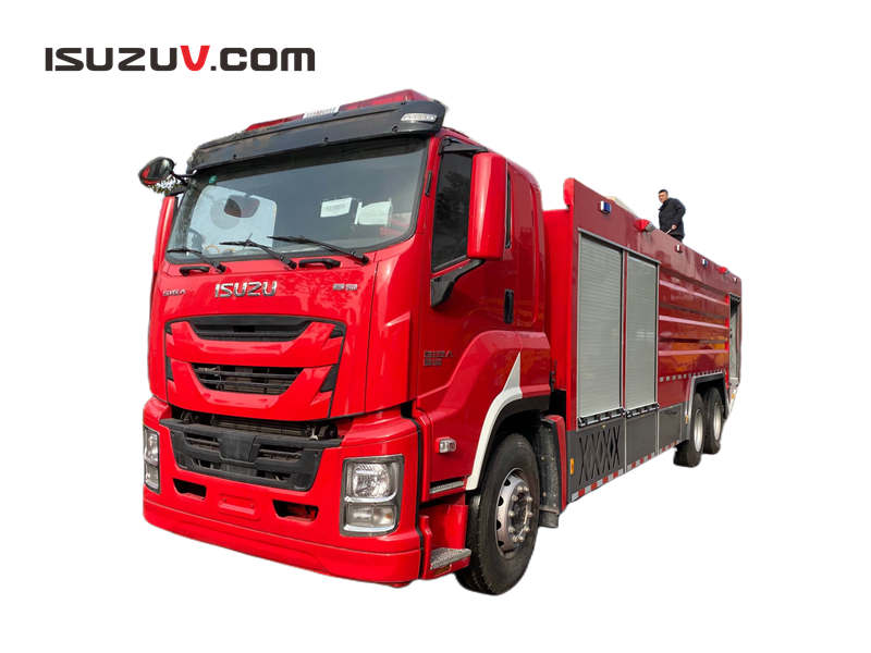 Instrucciones de funcionamiento del sistema de polvo seco para el camión de extinción de incendios Isuzu FVZ
    