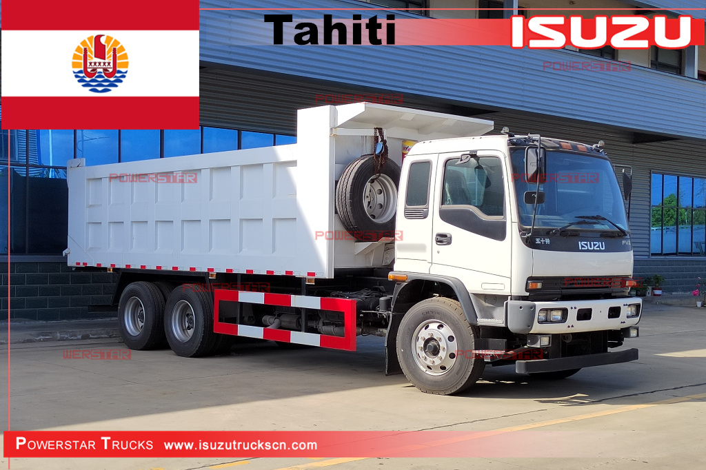 Tahití: camiones volquete volquete ISUZU FVZ de 10 ruedas
    